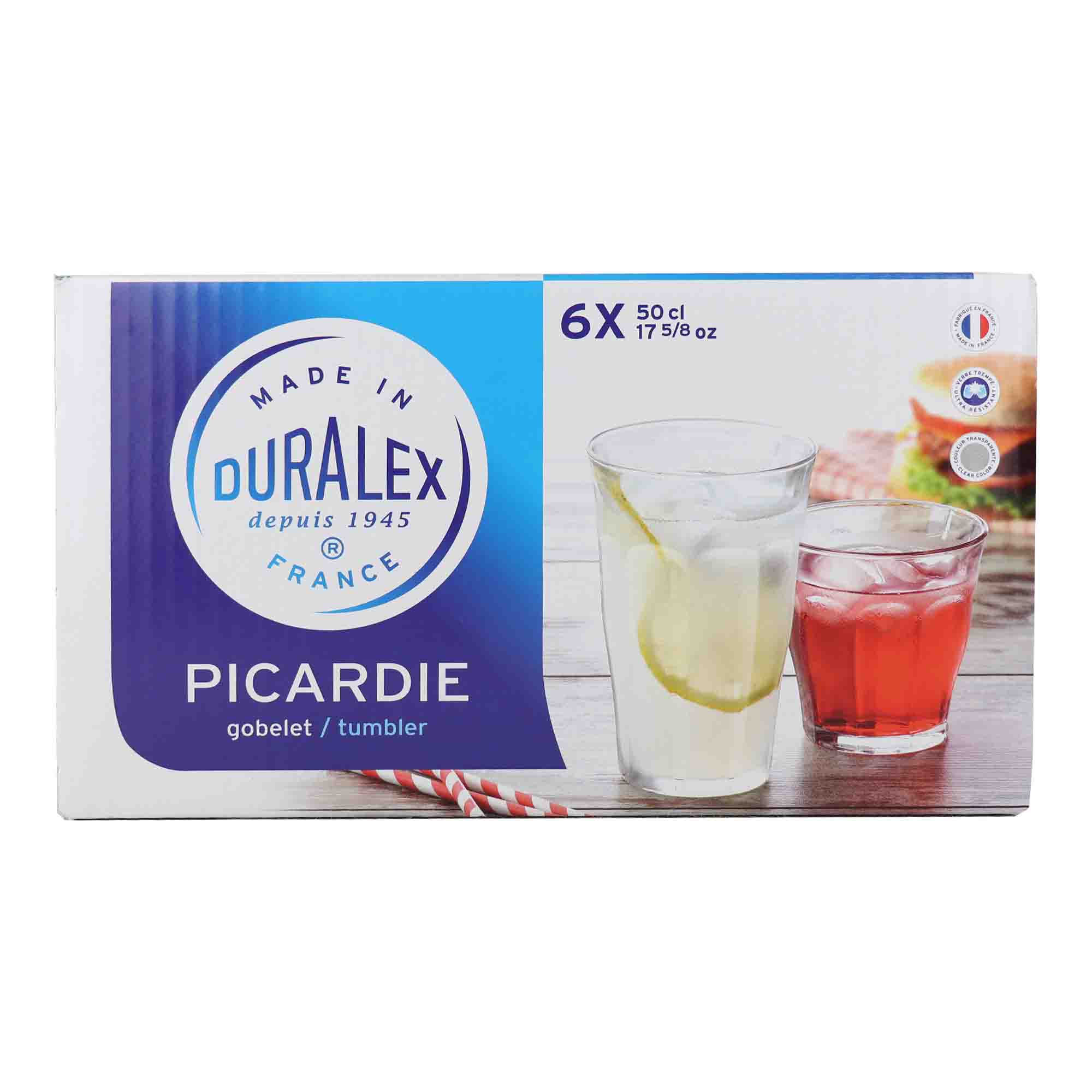 Duralex Picardie Clear Tumbler (500mL x 4pcs)
